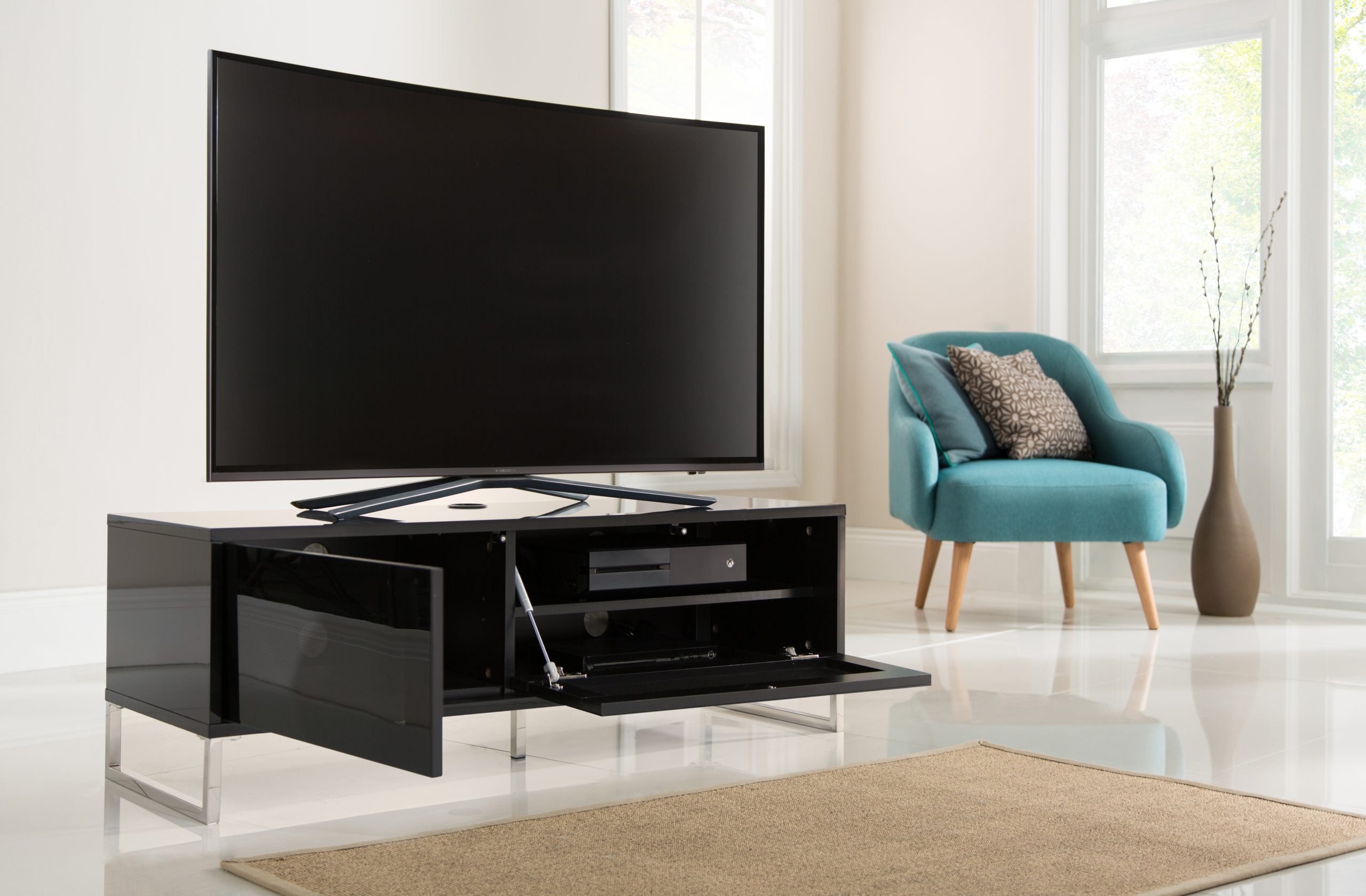 Helium 1200 <br> TV Stand <br> Black