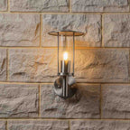 Pacific Myosotis Brushed Steel Metal Chimney Wall Light 40-007