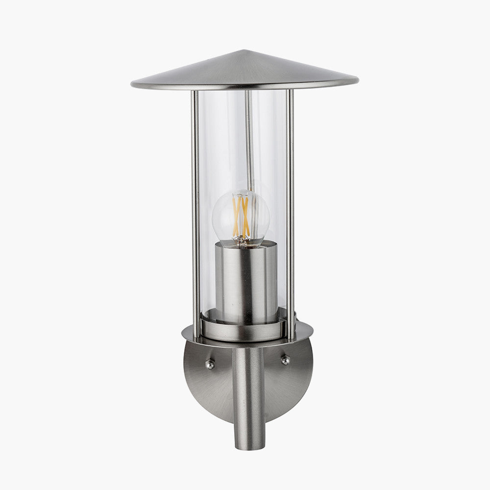 Pacific Myosotis Brushed Steel Metal Chimney Wall Light 40-007