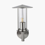 Pacific Myosotis Brushed Steel Metal Chimney Wall Light 40-007