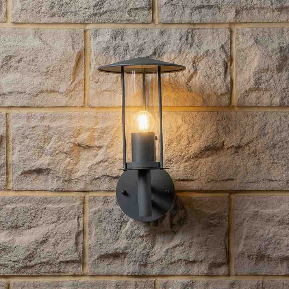 Pacific Myosotis Dark Grey Metal Chimney Wall Light 40-009