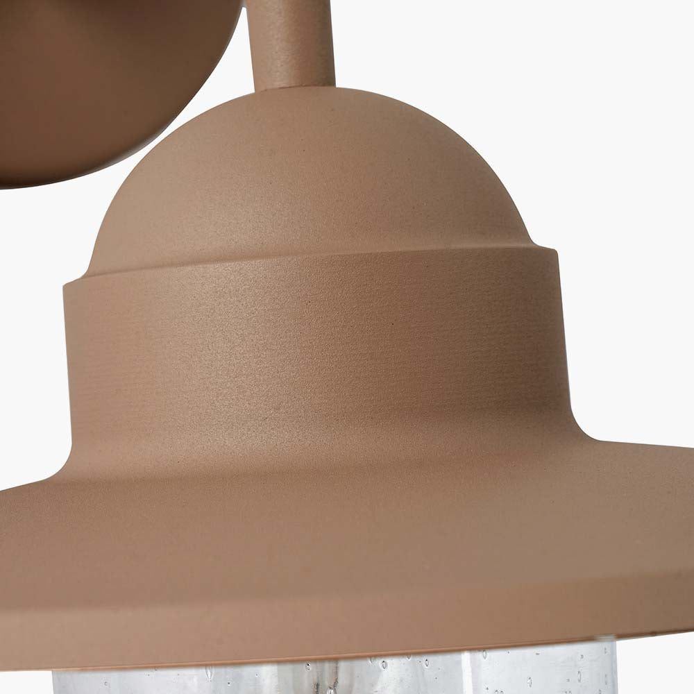 Pacific Lilium Taupe Metal and Glass Fisherman Wall Light 40-013