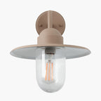 Pacific Lilium Taupe Metal and Glass Fisherman Wall Light 40-013