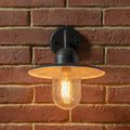 Pacific Lilium Dark Grey Metal and Glass Fisherman Wall Light 40-014