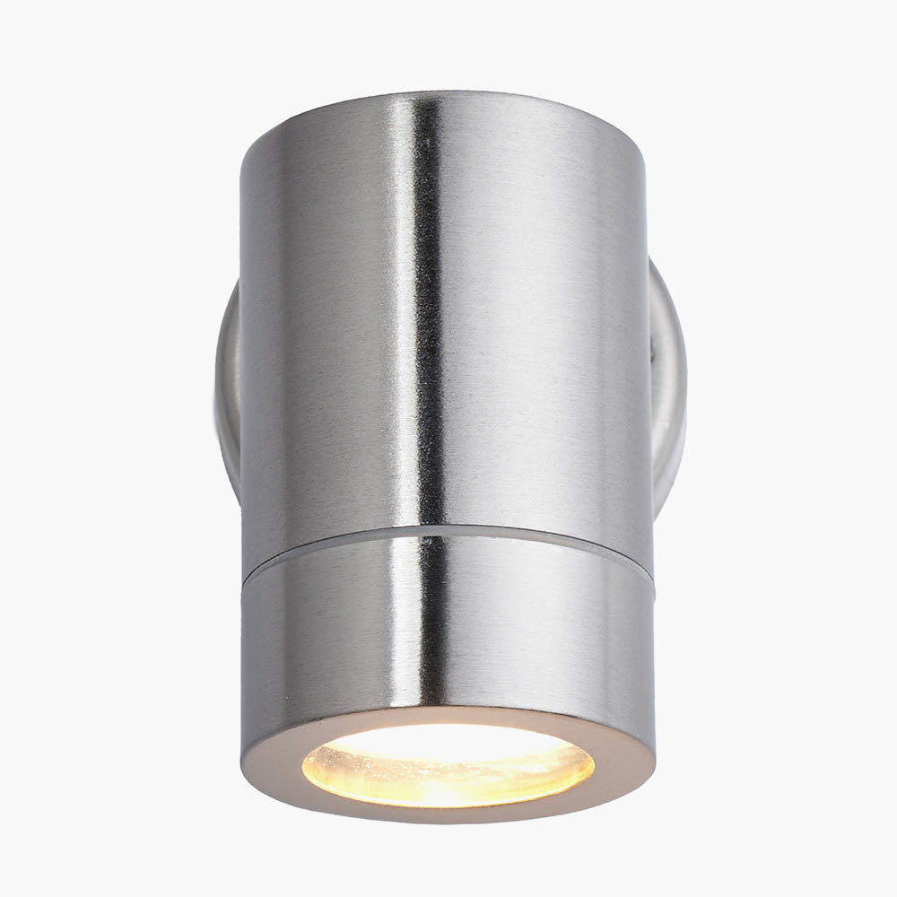 Pacific Lantana Brushed Steel Metal Fixed Spot Wall Light 40-020