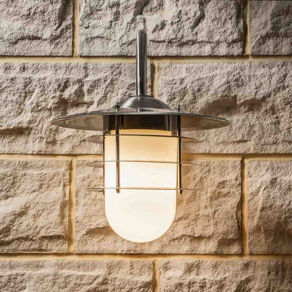 Pacific Centauri Brushed Steel Metal and Opaque Glass Wall Light 40-036