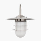 Pacific Centauri Brushed Steel Metal and Opaque Glass Wall Light 40-036
