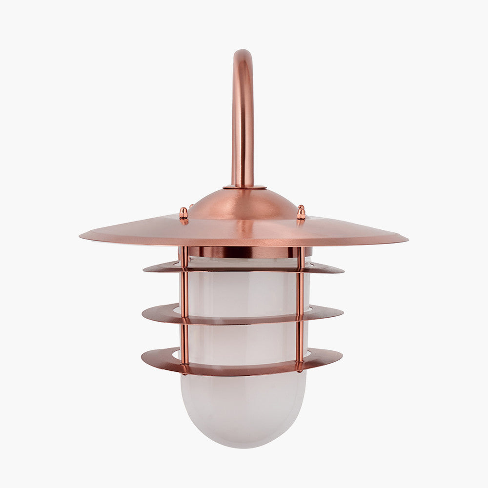 Pacific Centauri Copper Metal and Opaque Glass Wall Light 40-037