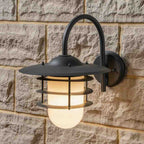 Pacific Centauri Dark Grey and Opaque Glass Wall Light 40-038
