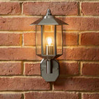 Pacific Bellis Brushed Steel Metal Pagoda Wall Light 40-050