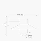 Pacific Carina Dark Grey Metal Outdoor Wall Light 40-054