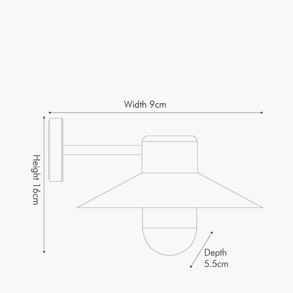 Pacific Carina Dark Grey Metal Outdoor Wall Light 40-054