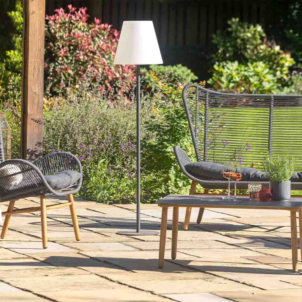 Pacific Grey Metal Outdoor Floor Lamp 40-059