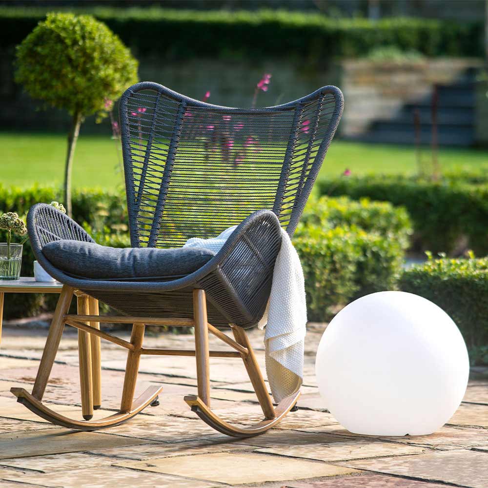 Pacific White Ball Outdoor Floor Lamp 56cm 40-061