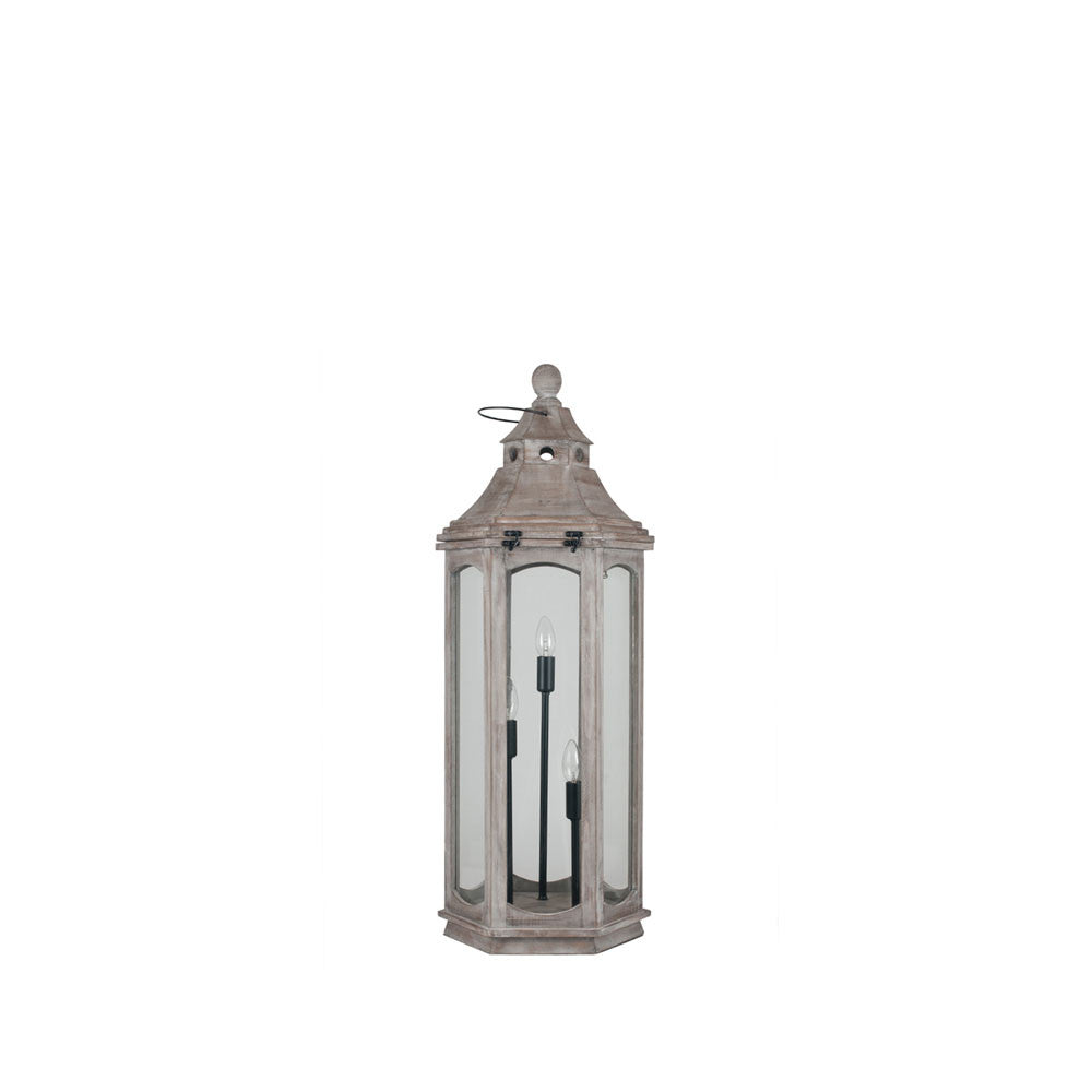 Adaline Antique Wooden Floor Lantern