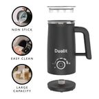 DUALIT 84150 Electric Milk Frother Max - 580ml Capacity - Black