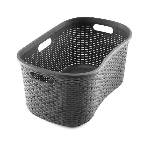 40Ltr Rattan Hipster Basket Charcoal 517994