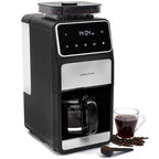 Andrew James Coffee Machine Bean to Cup Filter Ground Coffee Built-In Grinder Programmable