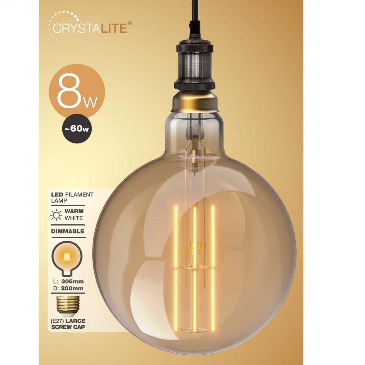 Giant LED Lamp Bulb 200x305mm