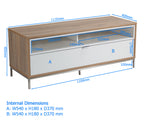Chaplin 1135 <br> TV Stand <br> Charcoal