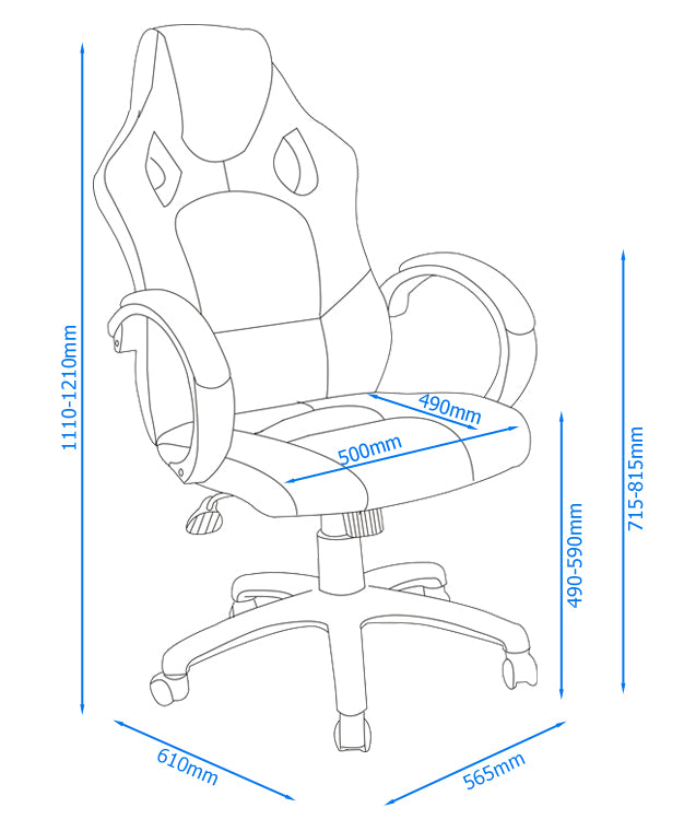 Daytona <br> Racing Chair <BR> Black