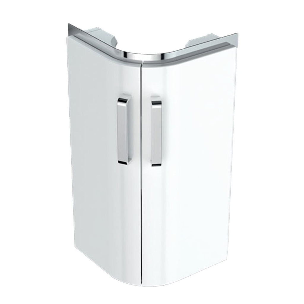 Twyford Selnova Compact Corner Two Door Cabinet & Basin - White
