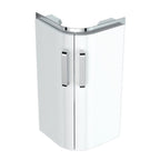 Twyford Selnova Compact Corner Two Door Cabinet & Basin - White