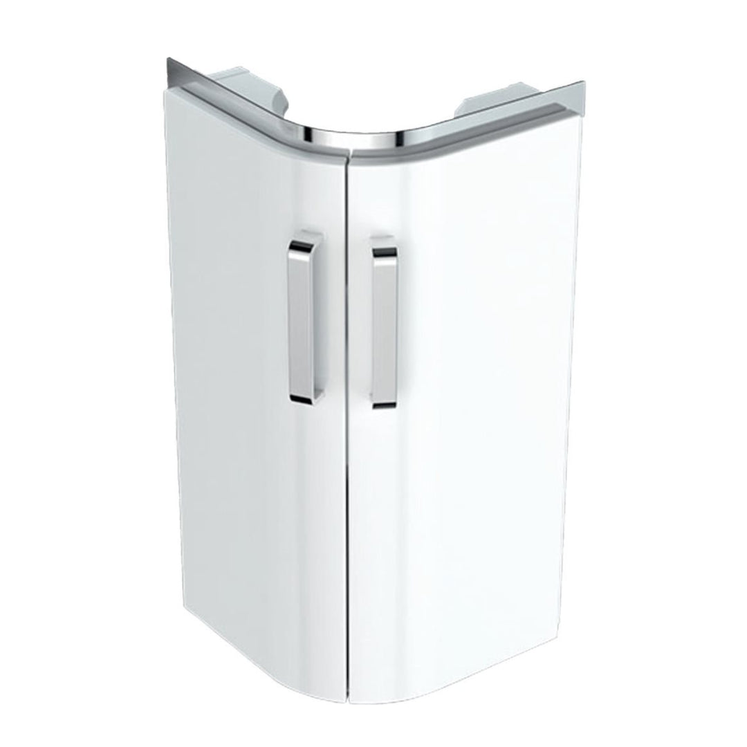 Twyford Selnova Compact Corner Two Door Cabinet & Basin - White
