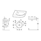 Twyford Selnova Compact Corner Handrinse Basin - White