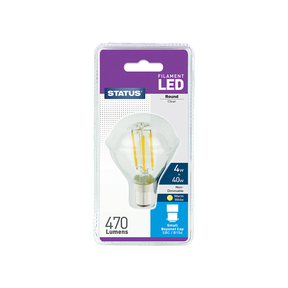 4W SBC LED Filament Round Light Bulb