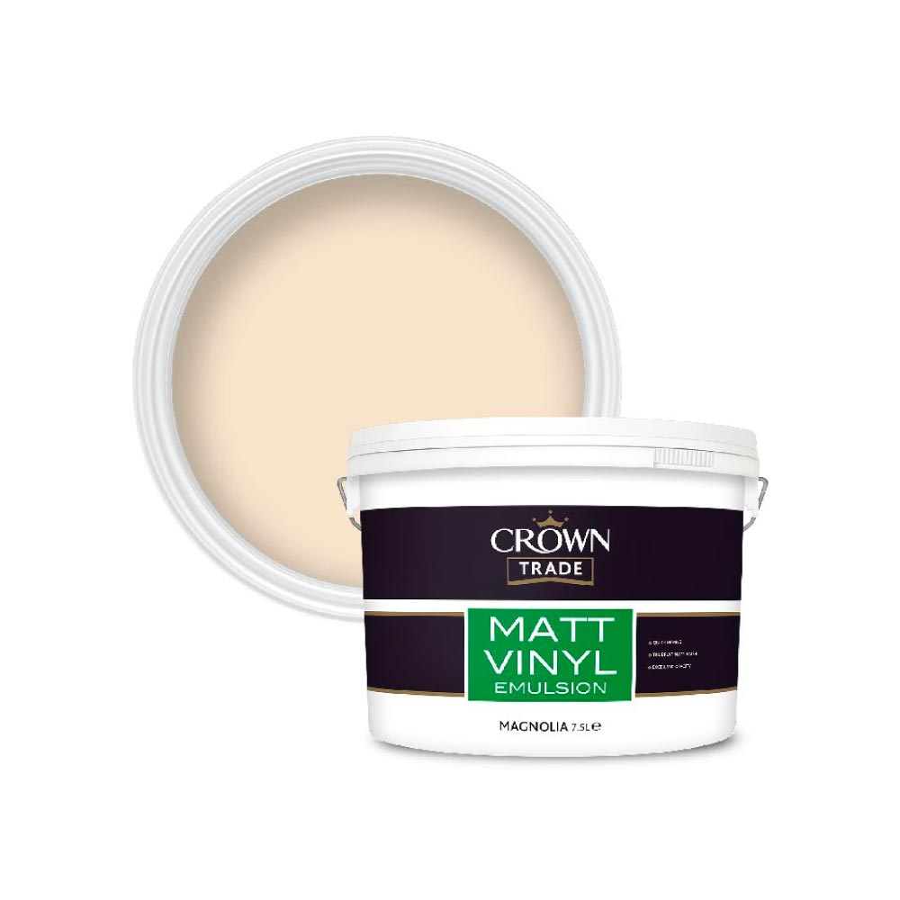 Crown Trade Vinyl Matt Emulsion - Magnolia 7.5L