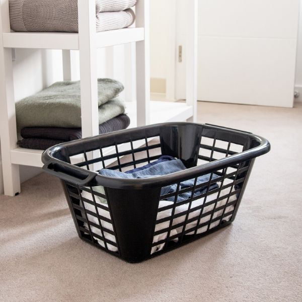Addis Rectangle Basket 40L Black 505606