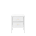Arla 2 Drawer Bedside Table White