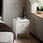 Arla 2 Drawer Bedside Table White