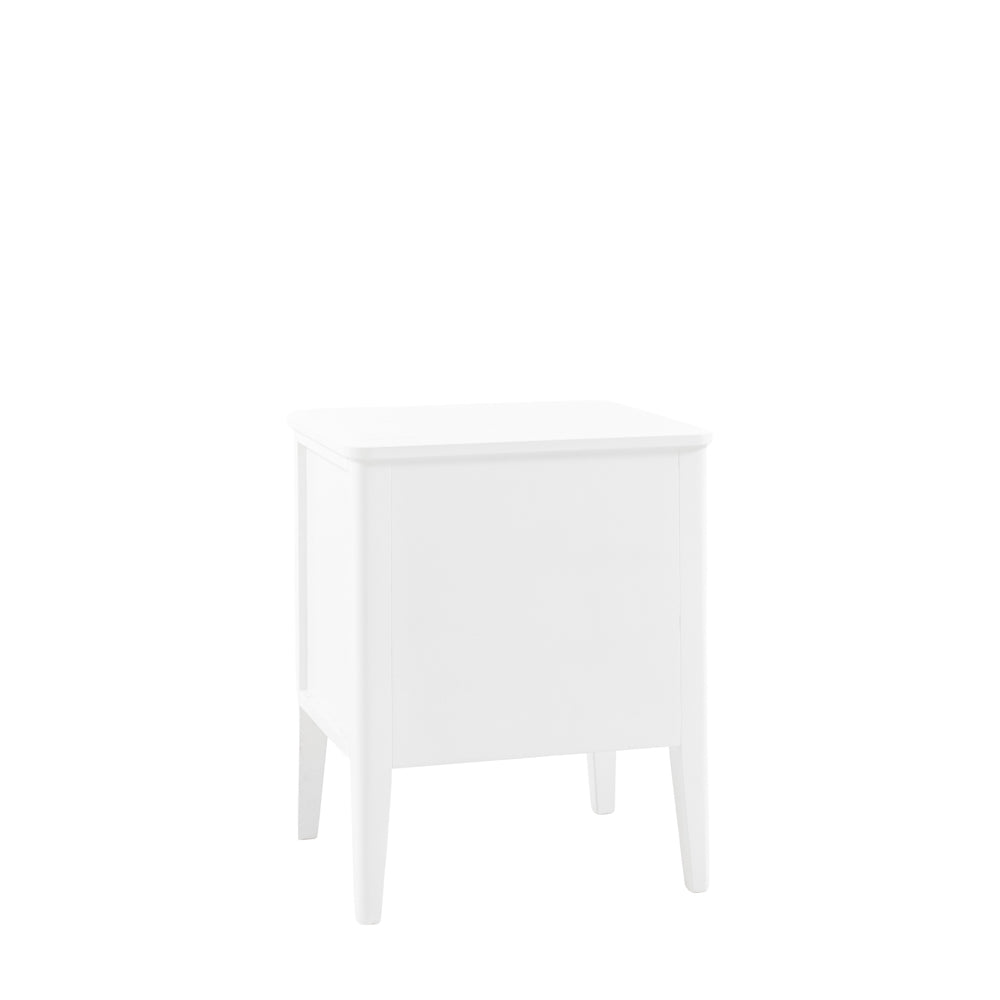 Arla 2 Drawer Bedside Table White