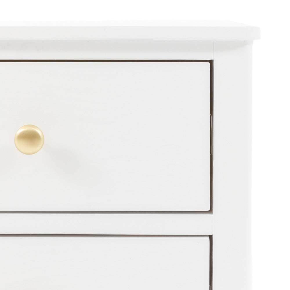 Arla 2 Drawer Bedside Table White