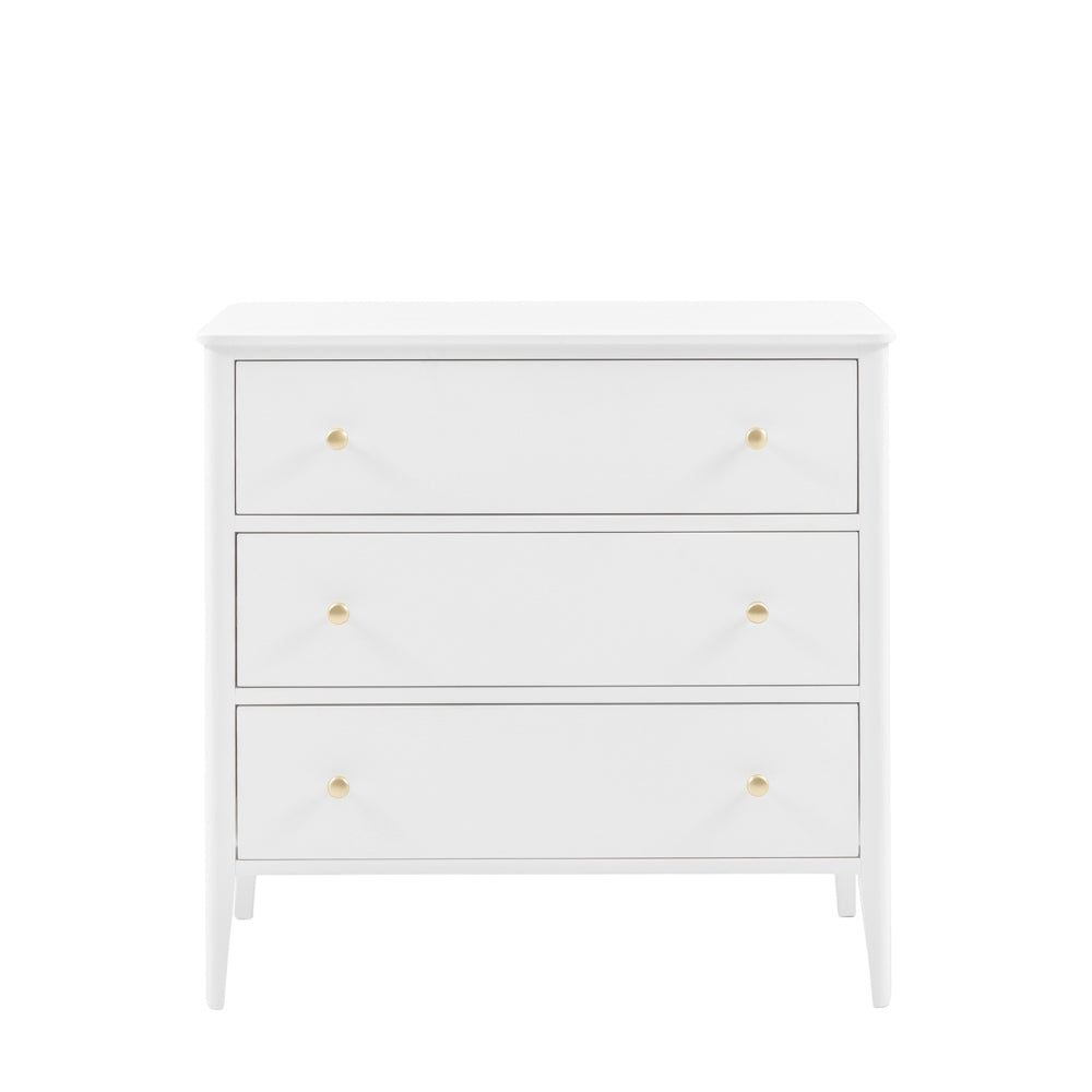 Arla 3 Drawer Chest of Drawers White