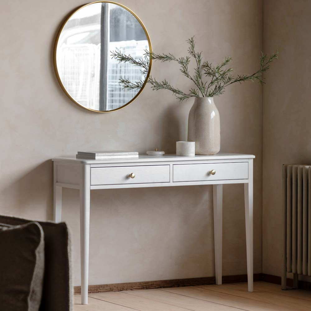 Arla 2 Drawer Console Table White