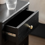Arla 2 Drawer Bedside Table Black