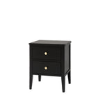 Arla 2 Drawer Bedside Table Black