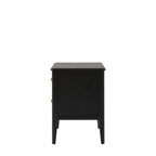 Arla 2 Drawer Bedside Table Black