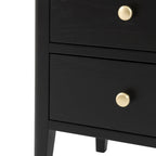 Arla 2 Drawer Bedside Table Black