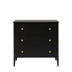 Arla 3 Drawer Chest of Drawers Black