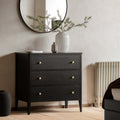 Arla 3 Drawer Chest of Drawers Black