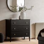 Arla 3 Drawer Chest of Drawers Black