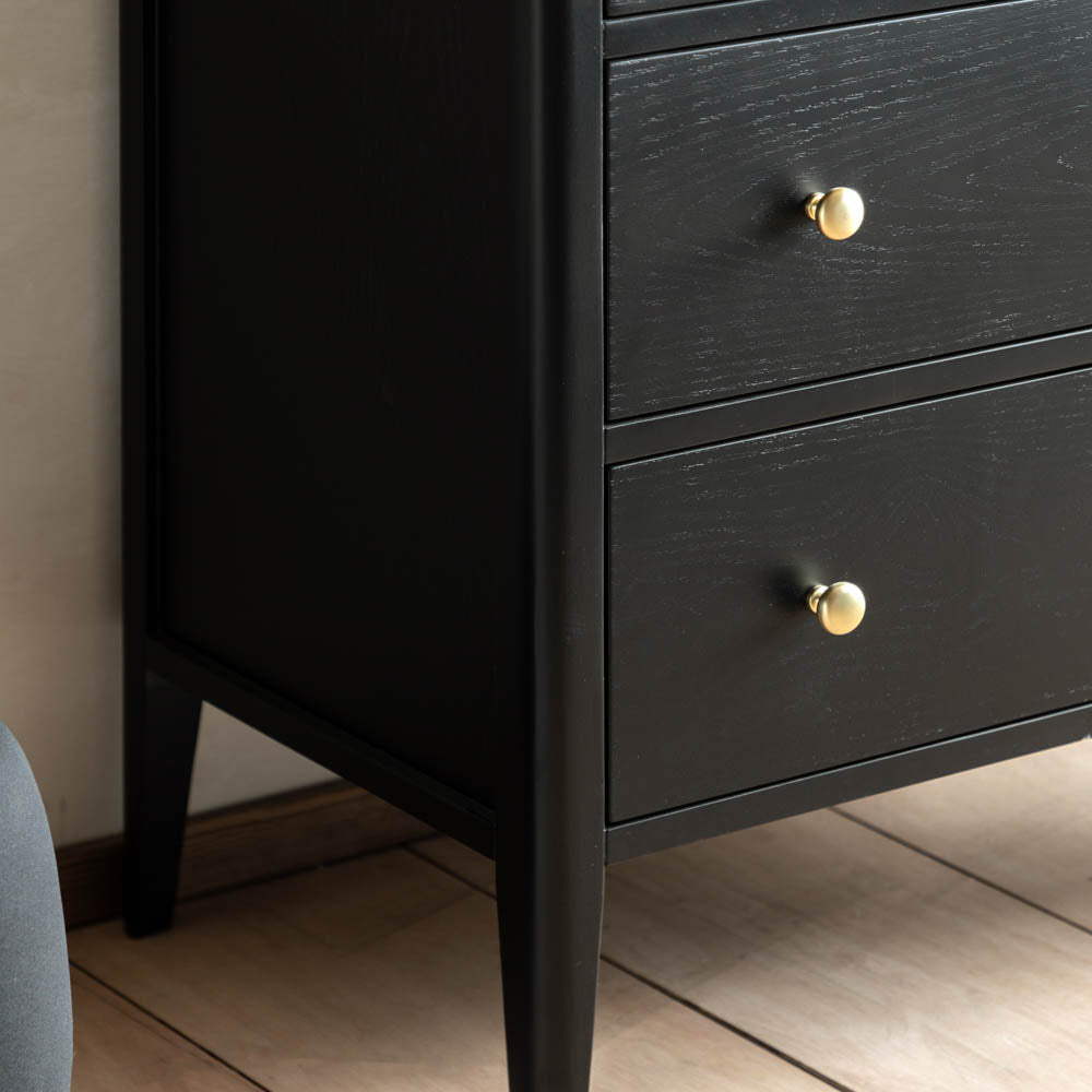 Arla 3 Drawer Chest of Drawers Black
