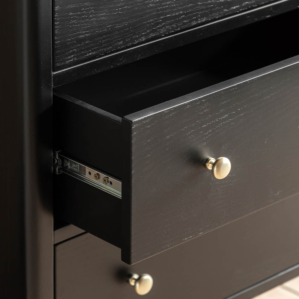 Arla 3 Drawer Chest of Drawers Black