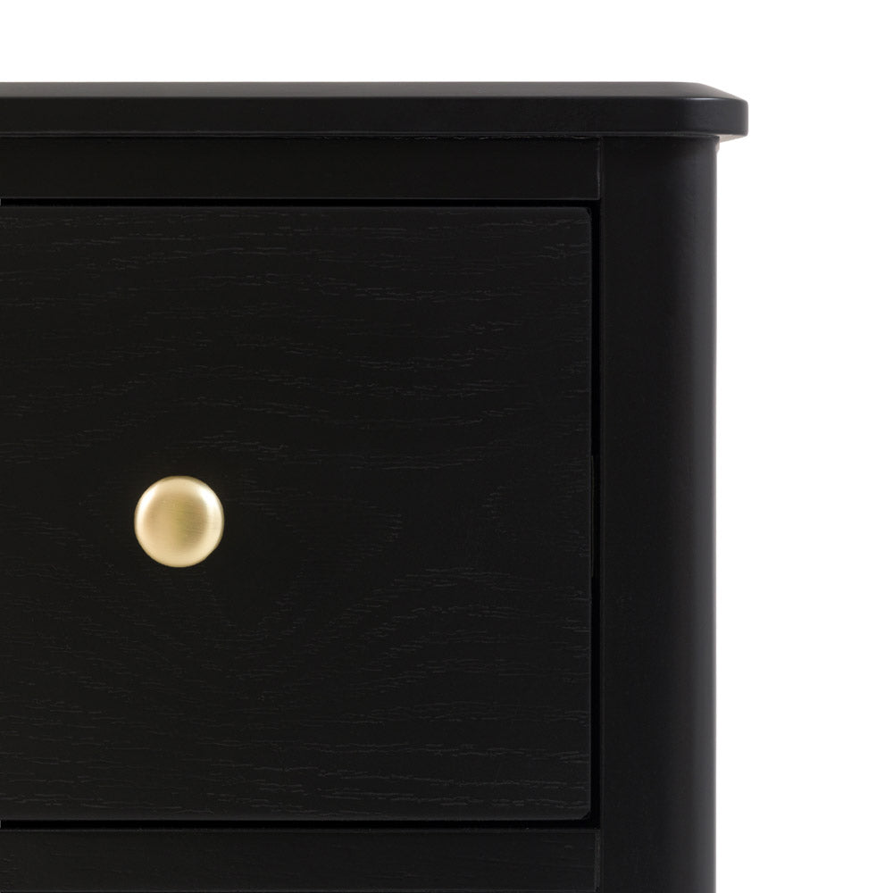 Arla 3 Drawer Chest of Drawers Black