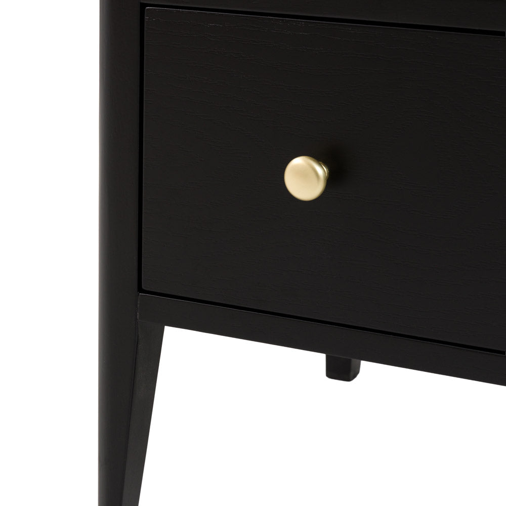 Arla 3 Drawer Chest of Drawers Black