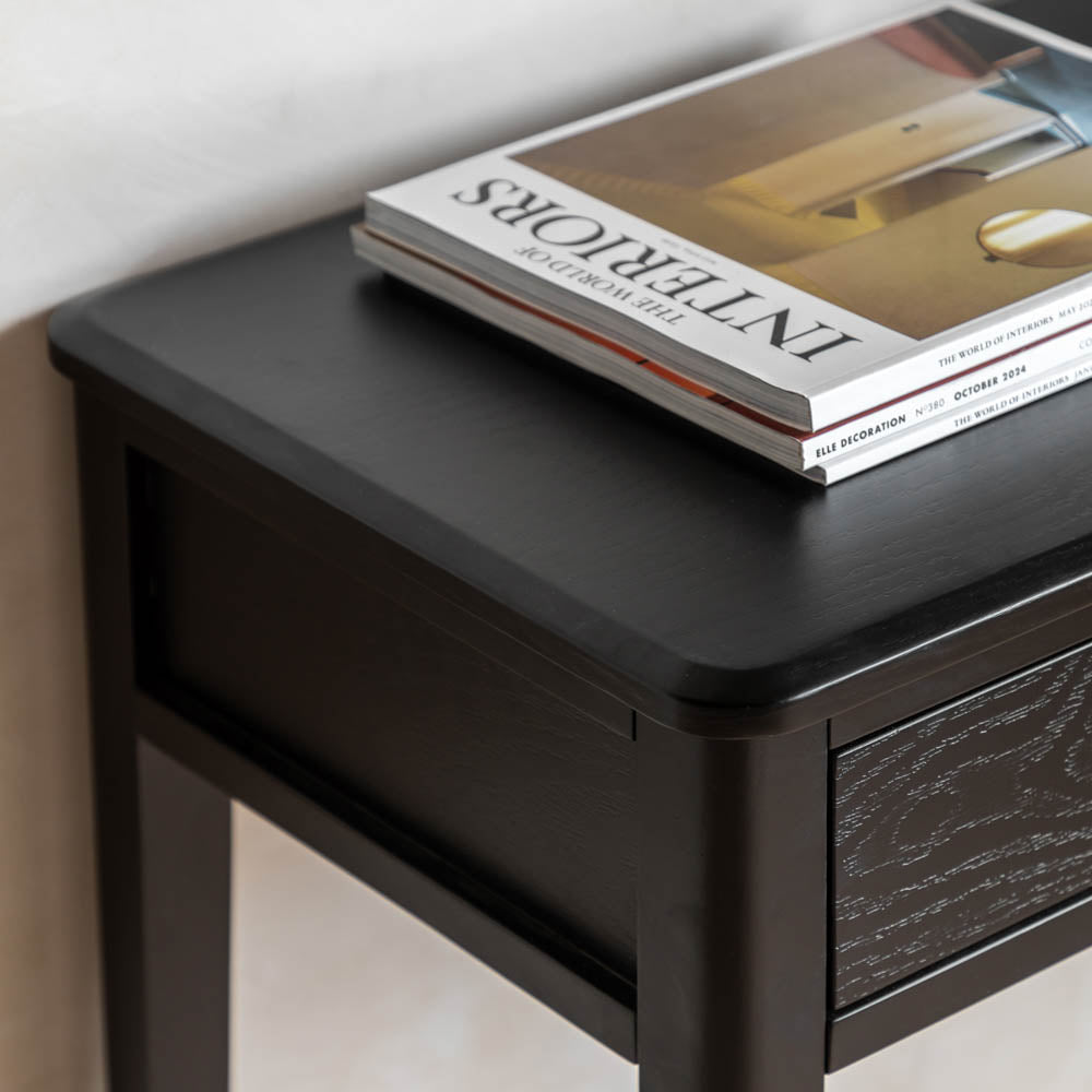 Arla 2 Drawer Console Table Black